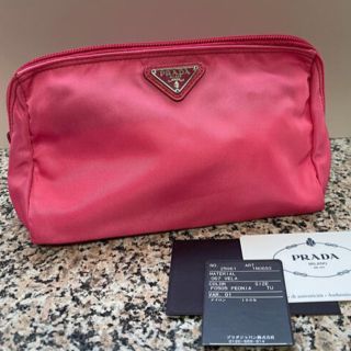 プラダ(PRADA)のPRADA プラダポーチ　ピンク　美品(ポーチ)