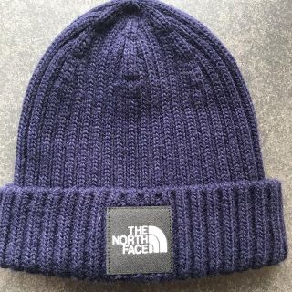 ザノースフェイス(THE NORTH FACE)のノースフェイス  キッズニット帽　紺　ネイビー(帽子)