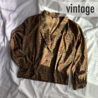 ロキエ(Lochie)の春服【vintage】古着女子　レトロ　ペイズリー柄　ブラウス(シャツ/ブラウス(長袖/七分))