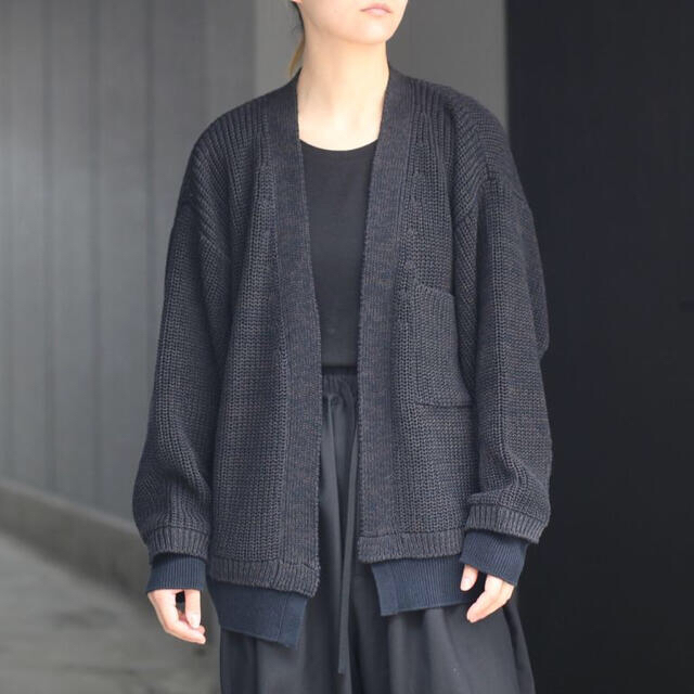 SUNSEA(サンシー)のyoke 5G Connecting Rib Cardigan メンズのトップス(カーディガン)の商品写真