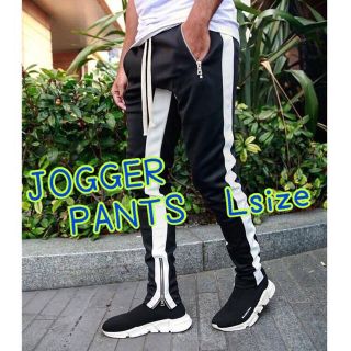 ジョガーパンツ　スキニー　Ｌサイズ　ブラック　【ゲリラSALE】(ワークパンツ/カーゴパンツ)