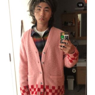 Supreme Brushed Checkerboard Cardigan L - カーディガン