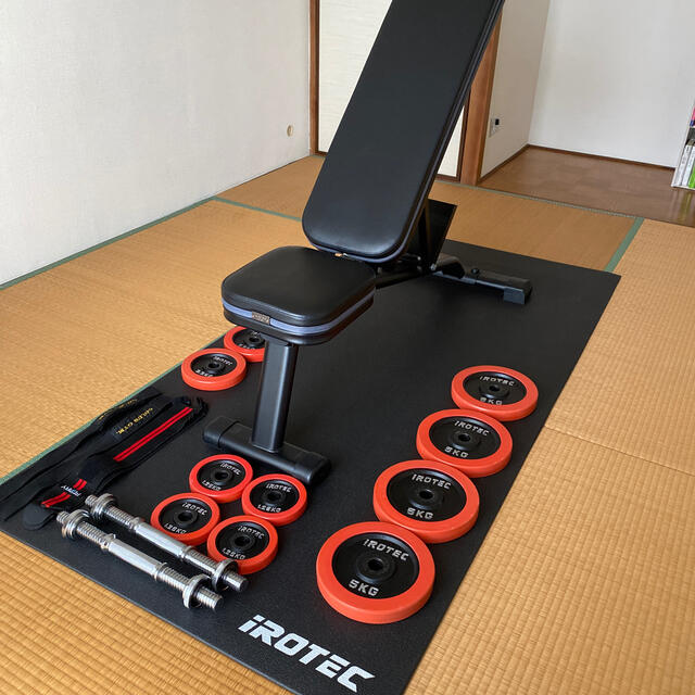 アイロテック　ダンベル40kg インクラインベンチ　トレーニングマット スポーツ/アウトドアのトレーニング/エクササイズ(トレーニング用品)の商品写真