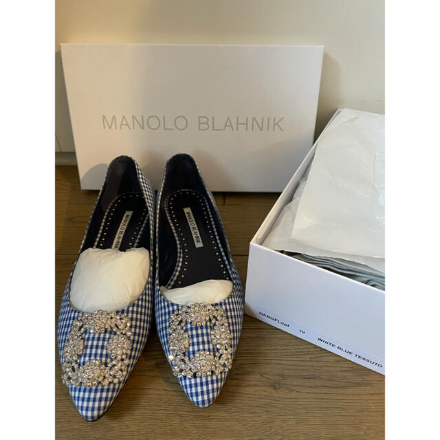 新同☆MANOLO BLAHNIK マノロブラニク フラット 36.5