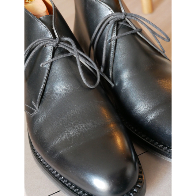 J.M. WESTON(ジェーエムウエストン)の【着用数回】J.M WESTON 539  ロシアンカーフ チャッカ 6.5D メンズの靴/シューズ(ドレス/ビジネス)の商品写真