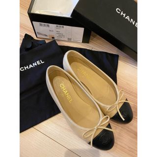 シャネル(CHANEL)のCHANEL美品シャネルバレリーナバレエシューズ35ハーフ(バレエシューズ)