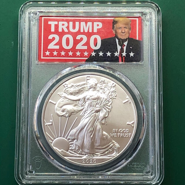 2020年 イーグル銀貨 トランプ 赤ラベル PCGS MS70 No.762