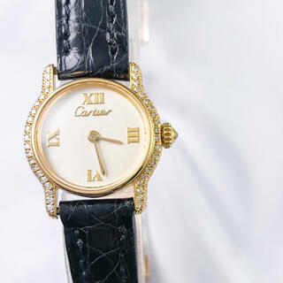 カルティエ(Cartier)の【仕上済】カルティエ リビエラ K18YG 純正ダイヤ レディース 腕時計(腕時計)