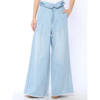 ジーナシス(JEANASIS)の【美品】JEANASIS ハイウェストジーンズ ワイドジーンズ(デニム/ジーンズ)