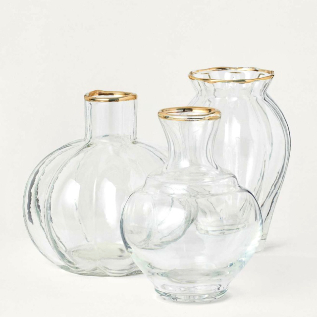 ZARA HOME(ザラホーム)のガラス　フラワーベース　花瓶　新品未使用　H&M インテリア/住まい/日用品のキッチン/食器(その他)の商品写真