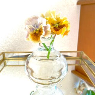 ザラホーム(ZARA HOME)のガラス　フラワーベース　花瓶　新品未使用　H&M(その他)