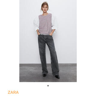 ザラ(ZARA)のZARAコントラストツイードシャツ(シャツ/ブラウス(長袖/七分))