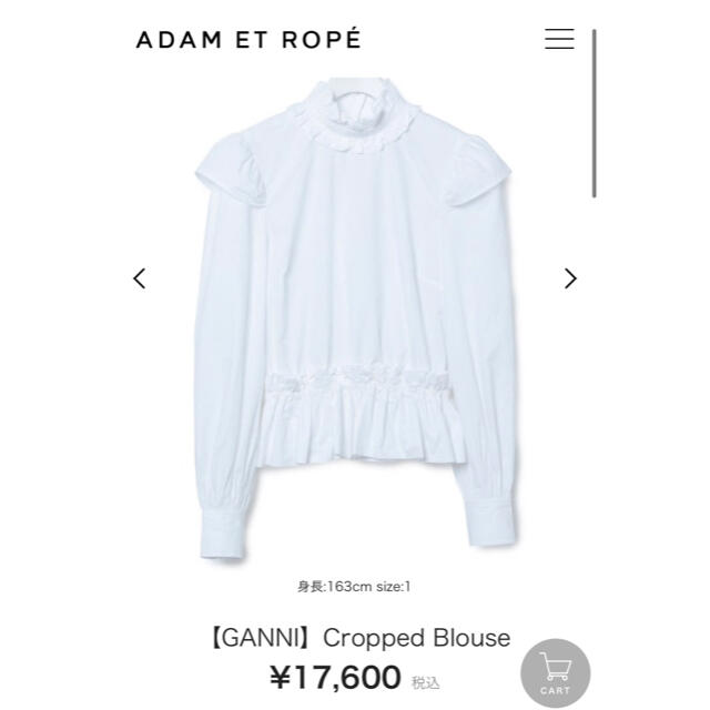 Adam et Rope'(アダムエロぺ)の新品GANNI ガニー　ブラウス　 レディースのトップス(シャツ/ブラウス(長袖/七分))の商品写真