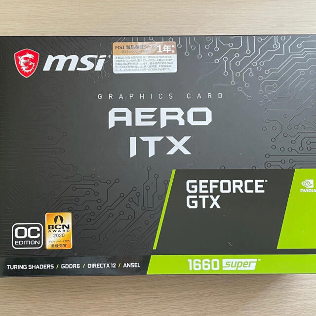 PCパーツMSI GeForce GTX 1660 SUPER AERO ITX OC