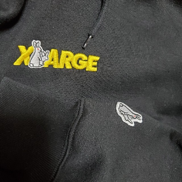 XLARGE(エクストララージ)のFR2　Xlarge Hoodie パーカー　黒　初期コラボ メンズのトップス(パーカー)の商品写真