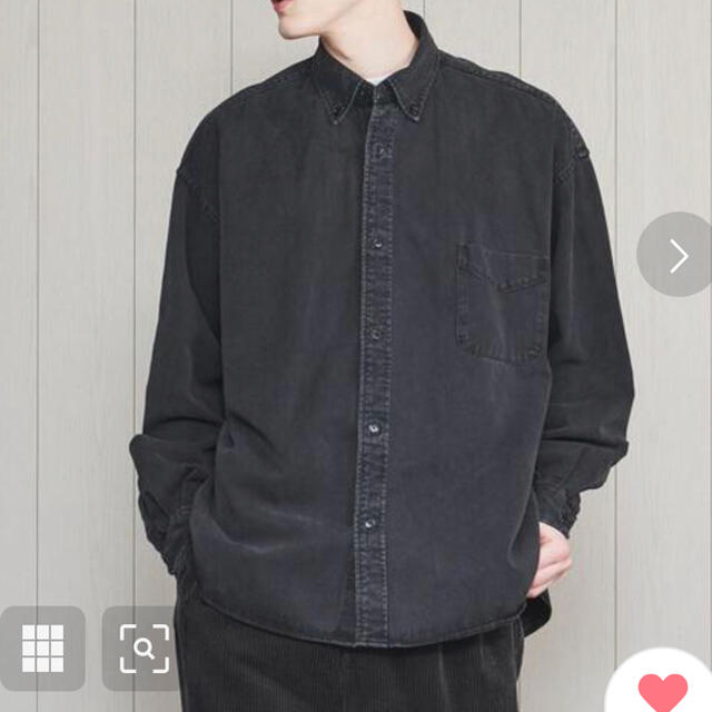 H beauty&youth BLACK DENIM SHIRT