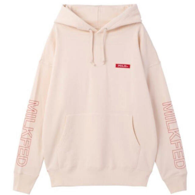 MILKFED SLEEVE LOGO BIG SWEAT HOODIE