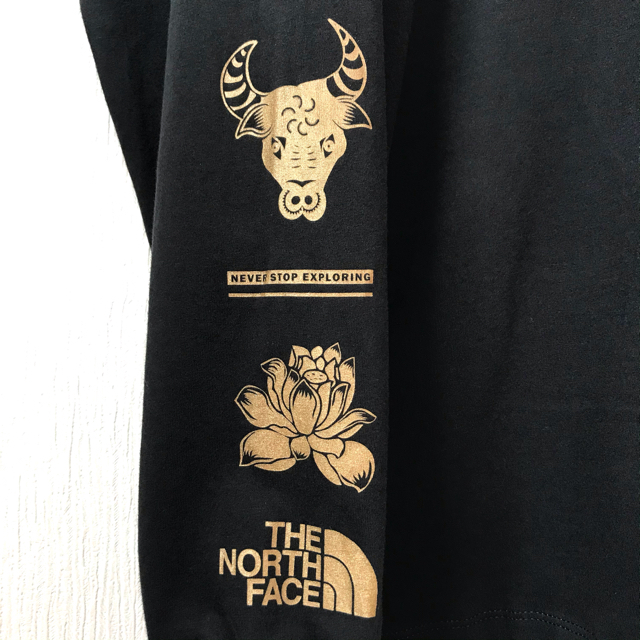 THE NORTH FACE(ザノースフェイス)の金プリ☆ 新品 ノースフェイス チャイニーズ ニューイヤー ロンT 黒 XXL相 メンズのトップス(Tシャツ/カットソー(七分/長袖))の商品写真