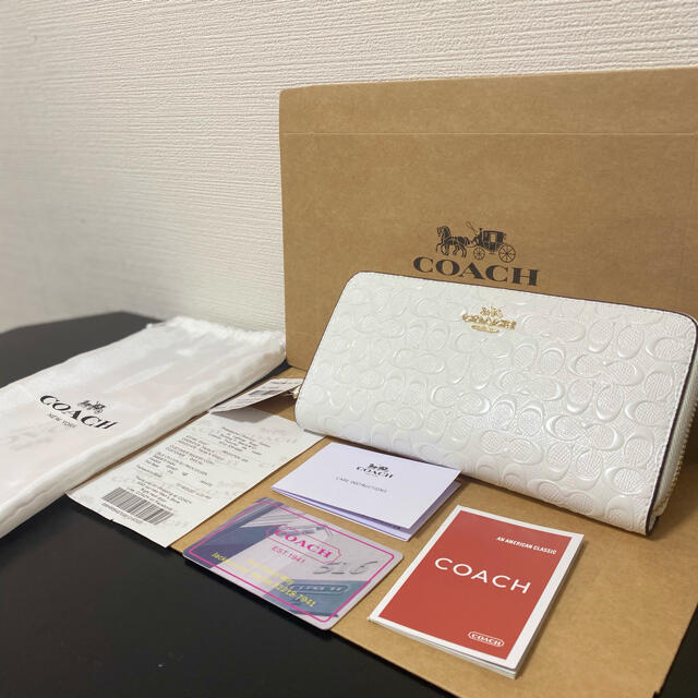 COACH - コーチ coach 長財布 レディース財布 新品 ホワイト 白