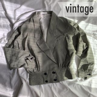 ロキエ(Lochie)の春服【vintage】古着女子　レトロ　ギンガムチェック　ブラウス(シャツ/ブラウス(長袖/七分))