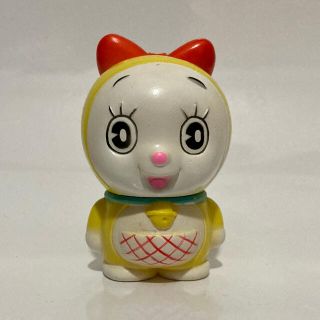 ショウガクカン(小学館)のドラミちゃん ソフビ　貯金箱 フィギュア　協和銀行　美品　ドラえもん　貴重　(キャラクターグッズ)