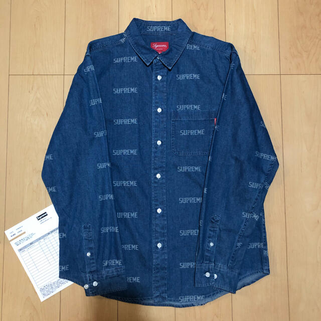 Supreme - 美品 19SS Supreme Logo Denim Shirt デニムシャツの通販 by ...