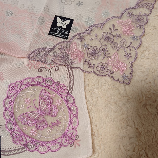 HANAE MORI(ハナエモリ)の《未使用》HANAE MORI レース 刺繍 ハンカチセット レディースのファッション小物(ハンカチ)の商品写真