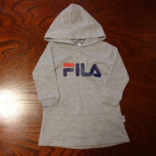 フィラ(FILA)の新品  FILA  裏起毛  フード付きワンピース  80    グレー(ワンピース)