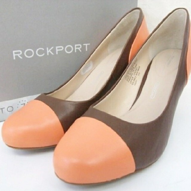 ROCKPORT(ロックポート)の★ROCKPORT★未使用に近い★オレンジ×ブラウン★パンプス★23.5cm★ レディースの靴/シューズ(ハイヒール/パンプス)の商品写真