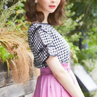 トッコ(tocco)の新品タグ付き tocco closet ギンガムチェックブラウス♡(シャツ/ブラウス(半袖/袖なし))