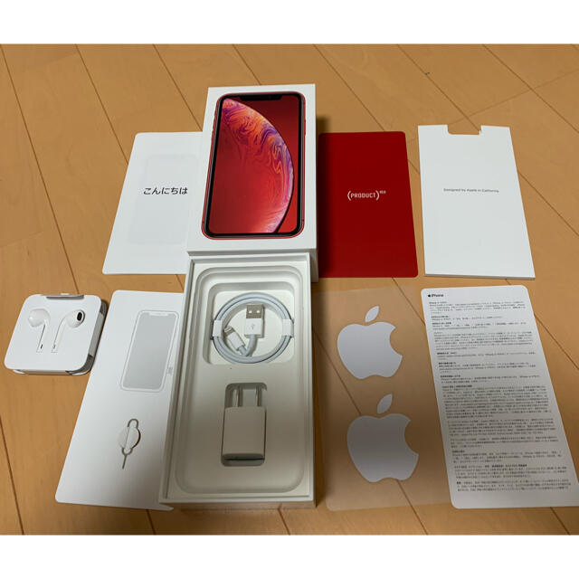 iPhone(アイフォーン)のiPhone XR 64GB RED SIMフリー（初期化済）アハモや楽天モバに スマホ/家電/カメラのスマートフォン/携帯電話(スマートフォン本体)の商品写真