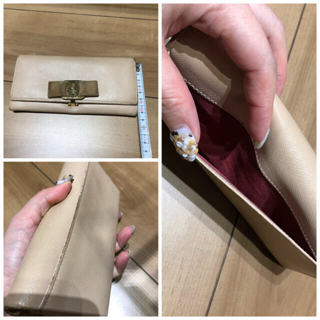 Salvatore Ferragamo(サルヴァトーレフェラガモ)のフェラガモ:リボンバイカラー長財布 レディースのファッション小物(財布)の商品写真