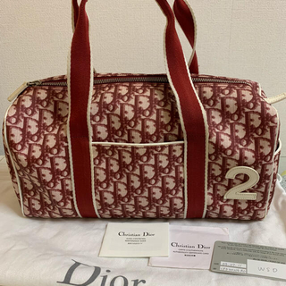 クリスチャンディオール(Christian Dior)のディオール dior ハンドバッグ　ミニボストン　トロッター　赤　レッド(ハンドバッグ)