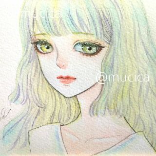 専用　手描きイラスト　オリジナル　水彩画　(アート/写真)