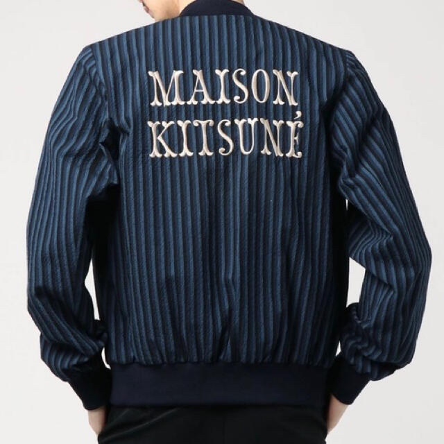 MAISON KITSUNE'(メゾンキツネ)の【お取置き中】メゾンキツネ  STRIPES SEERSUCKER TEDDY メンズのジャケット/アウター(ブルゾン)の商品写真