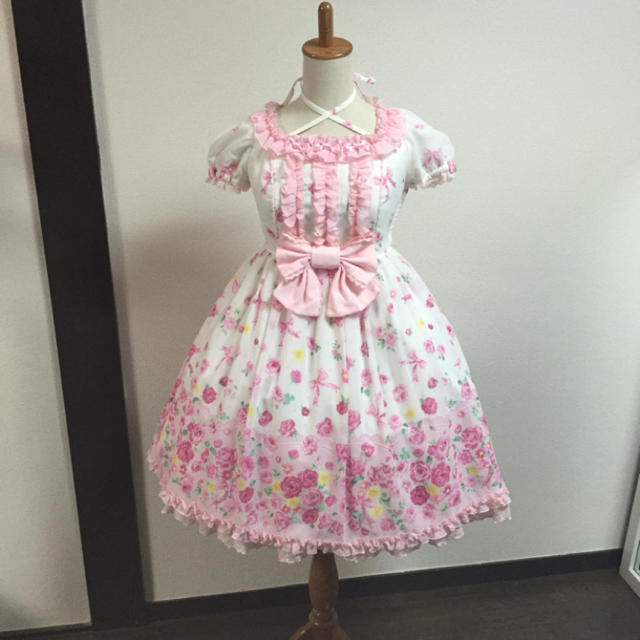 Angelic Pretty - Powder Rose ワンピースの通販 by あやか Angelic Pretty - Powder Rose ワンピースの通販 by あやか
