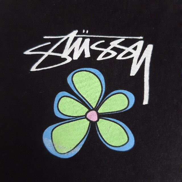 STUSSY(ステューシー)のSTUSSY ステューシー 半袖 Tシャツ 花柄 フラワー ワイド ブラック L メンズのトップス(Tシャツ/カットソー(半袖/袖なし))の商品写真