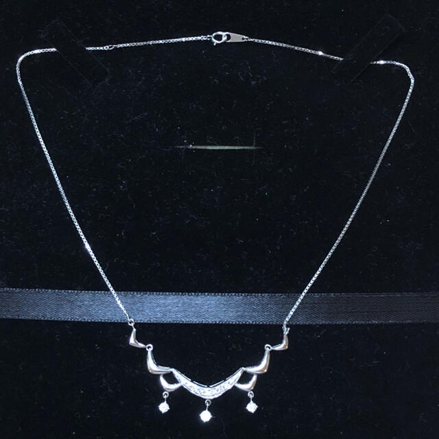 プラチナダイヤモンドネックレス レディースのアクセサリー(ネックレス)の商品写真