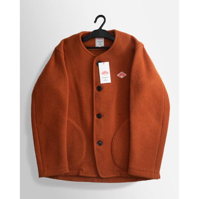 DANTON ダントン ウールモッサ ノーカラージャケット オレンジ 売れ筋