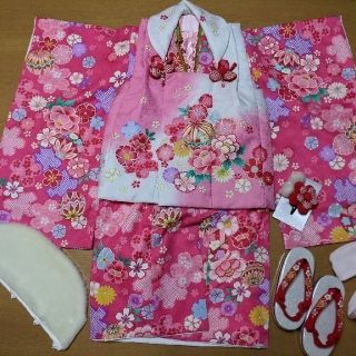 七五三　3歳　着物　女の子　90センチ(和服/着物)