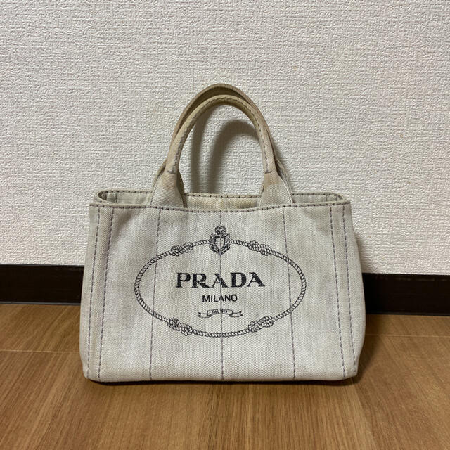 プラダ カナパSサイズ PRADA デニムビアンコ 【日本製】 6270円引き