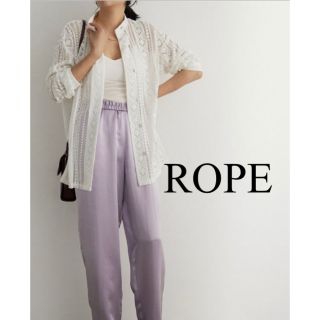 ロペ(ROPE’)のROPE レース　バンドカラーシャツ(シャツ/ブラウス(長袖/七分))