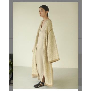 トゥデイフル(TODAYFUL)のTodayful Knit Jacquard Gown 38 新品未使用(カーディガン)