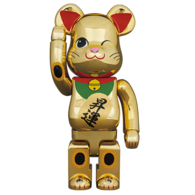 フィギュアBE@RBRICK 招き猫 金メッキ 昇運 弐 400％