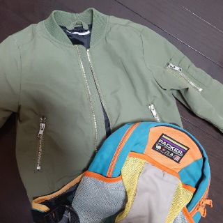 エイチアンドエム(H&M)の春MA-1　カーキブルゾン　&リュックおまけ付(ジャケット/上着)