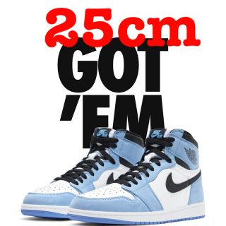 ナイキ(NIKE)のNIKE エアジョーダン1   aj1  University Blue25cm(スニーカー)