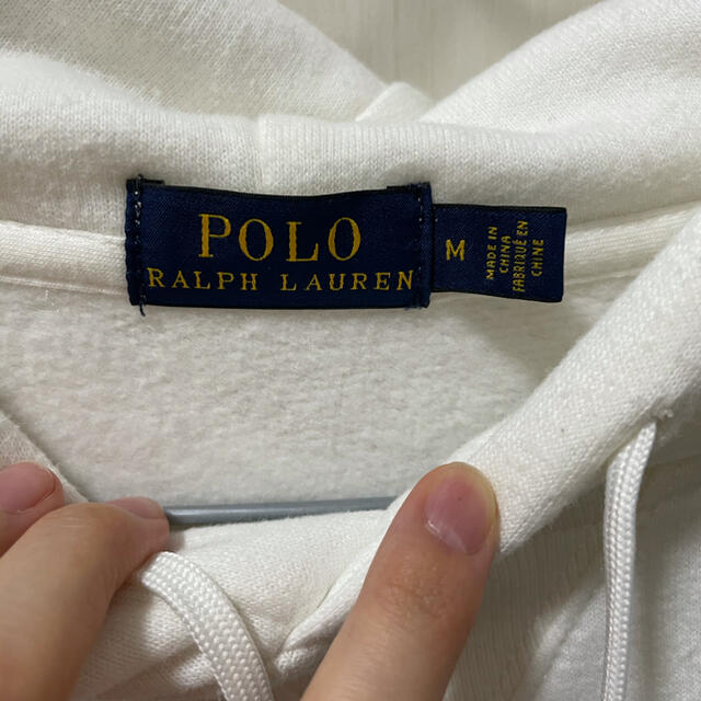 POLO RALPH LAUREN(ポロラルフローレン)のラルフローレン　裏地毛　白パーカー レディースのトップス(パーカー)の商品写真