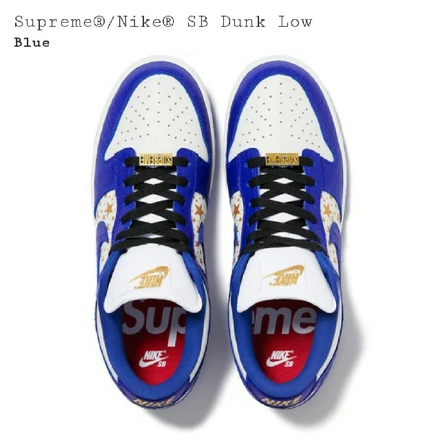 Supreme(シュプリーム)のSupreme Nike SB Dunk blue US8.5 26.5cm メンズの靴/シューズ(スニーカー)の商品写真