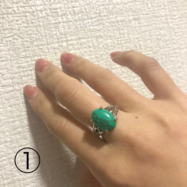 ストーン ジュエリー リング 天然石風 レディースのアクセサリー(リング(指輪))の商品写真