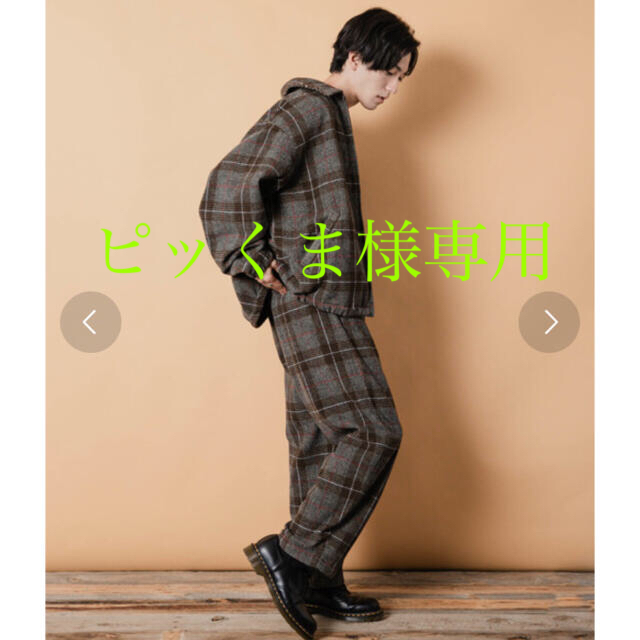 Jieda(ジエダ)のチェックZIPブルゾン&パンツ メンズのジャケット/アウター(ブルゾン)の商品写真